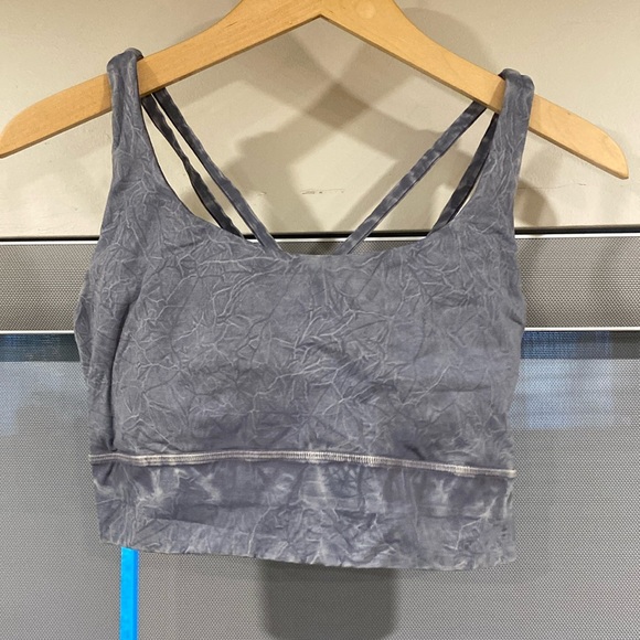 Lululemon energy bra longline ice dye Size 12 Ice Wash Asphalt Grey - Picture 2 of 4